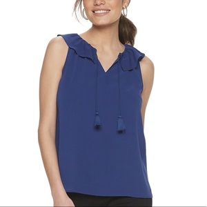 NWT Juicy Couture Ruffle- Neck Tassel Tank